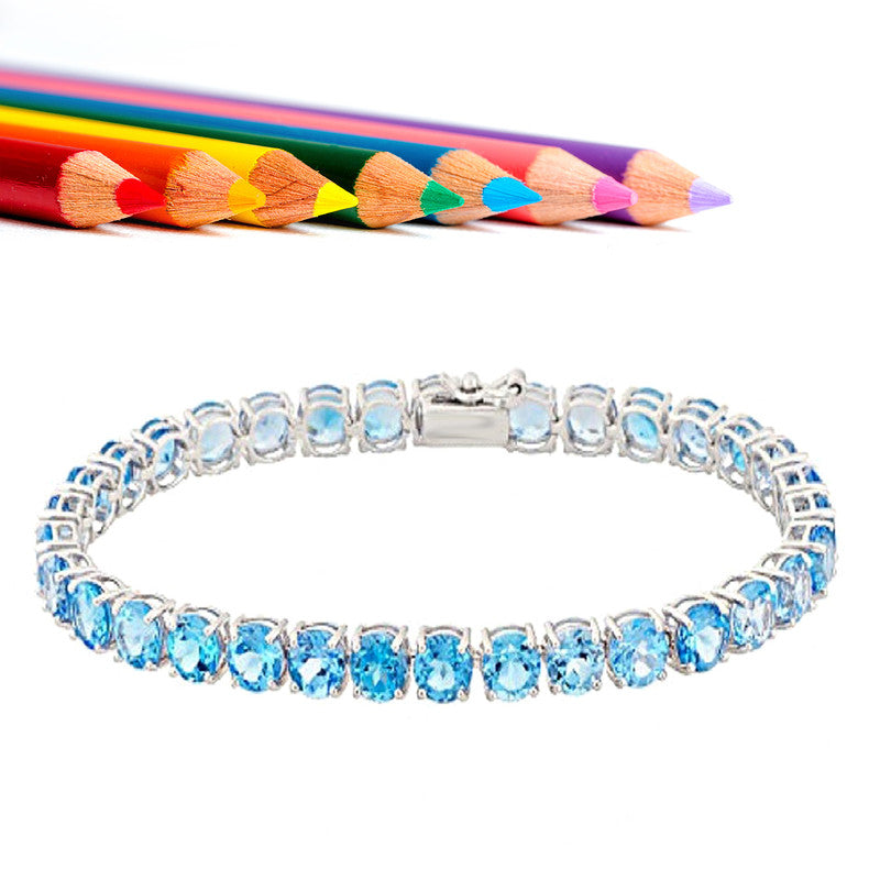 Swiss Blue Topaz Bracelet