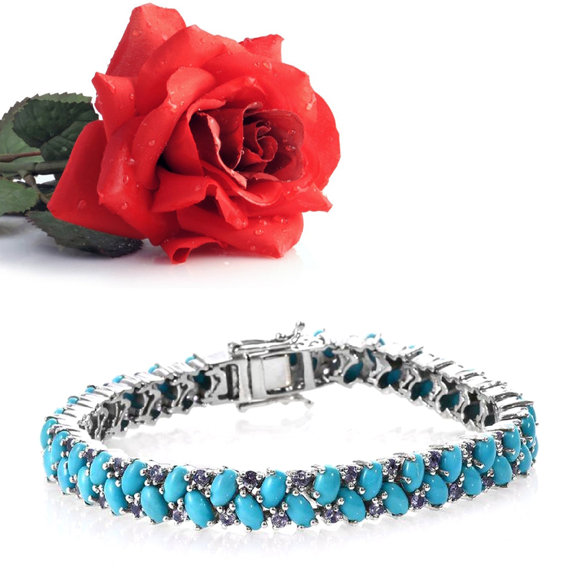 Turquoise, Tanzanite Bracelet