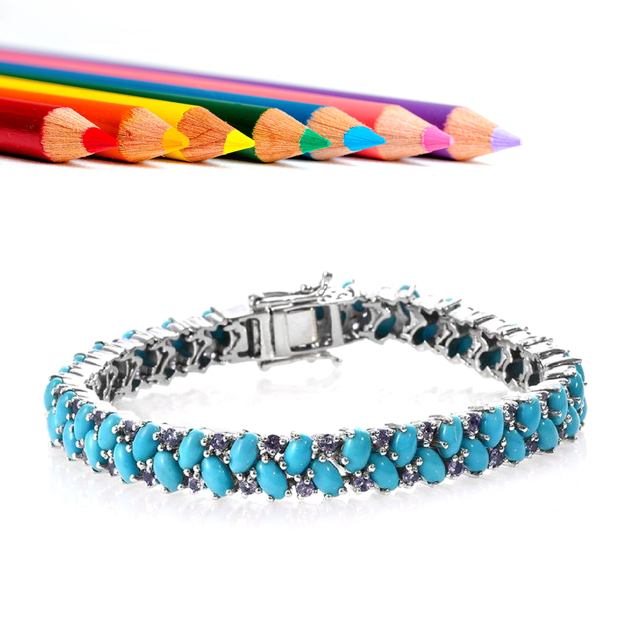 Turquoise, Tanzanite Bracelet