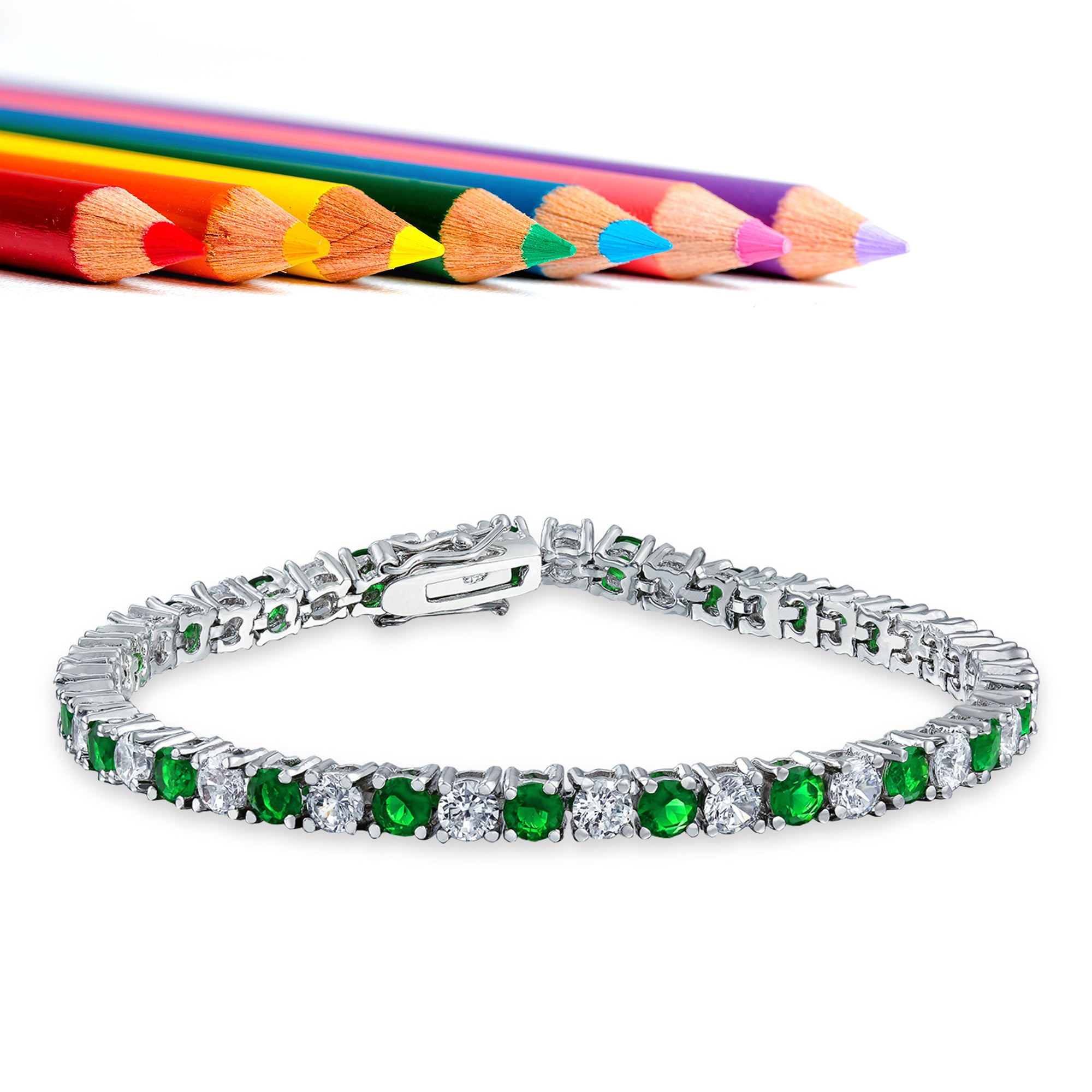 Green Cz Bracelet