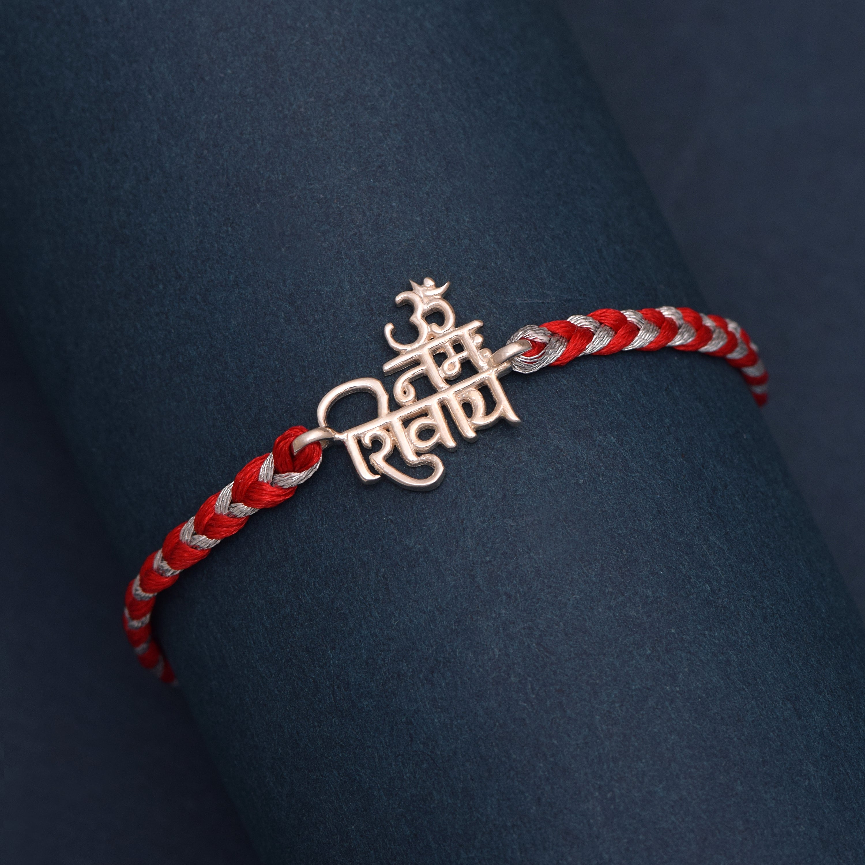 Om Namah Shivaya Rakhi Bracelet - Sterling Silver