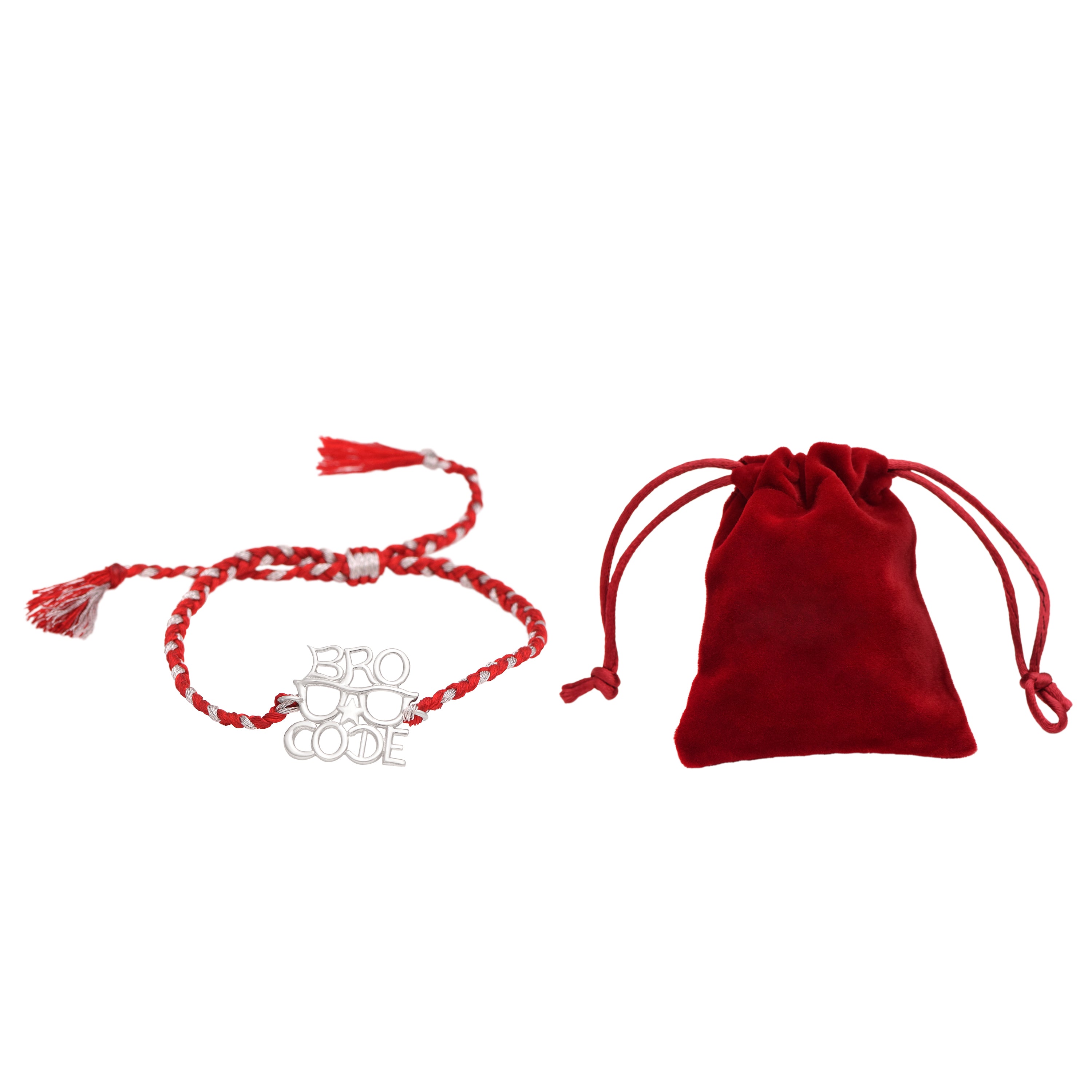Bro Cool Code Rakhi Bracelet - Sterling Silver