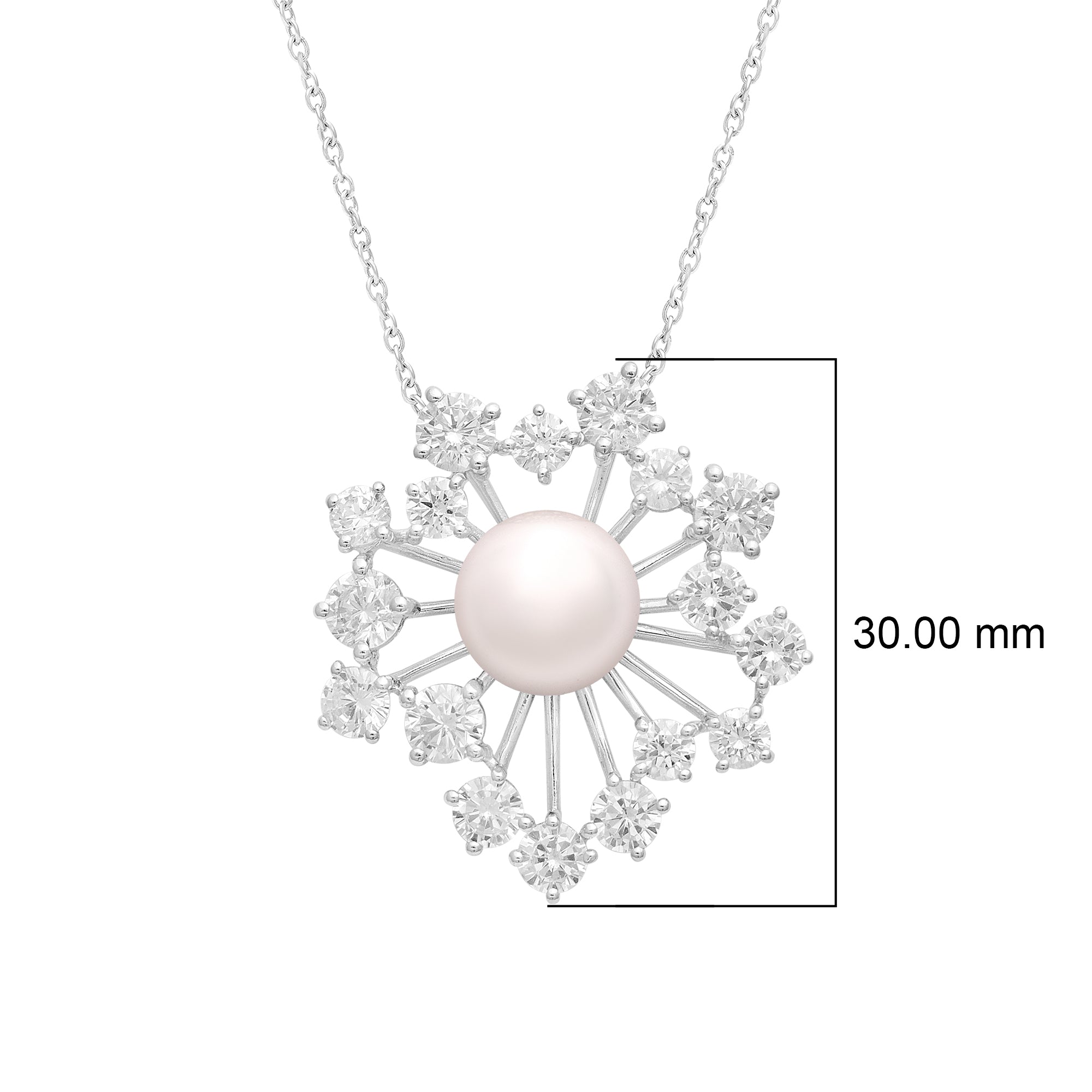 Pearl Starburst Necklace – Sterling Silver