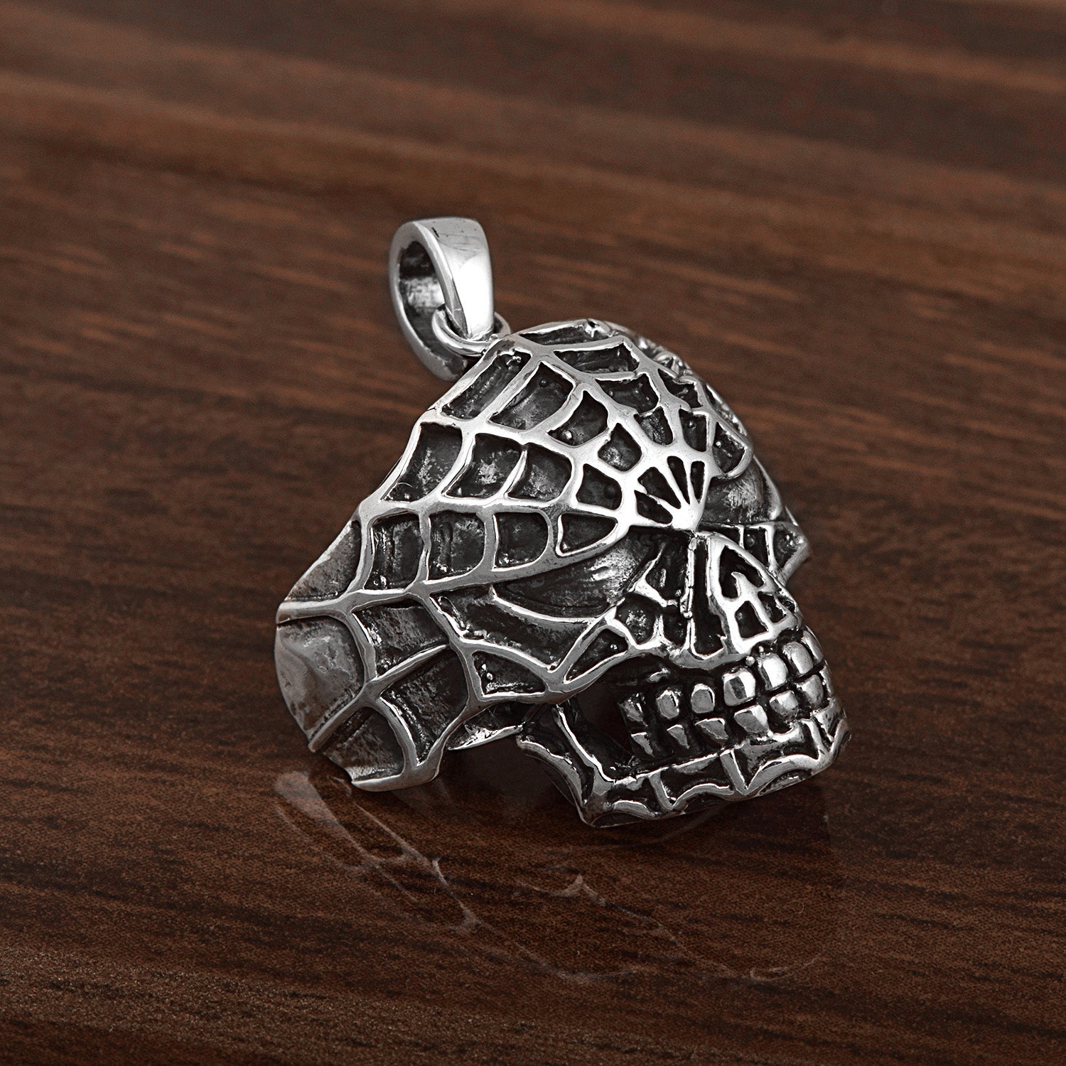 Gothic Skull Style Cocktail Party Biker Pendant Necklace