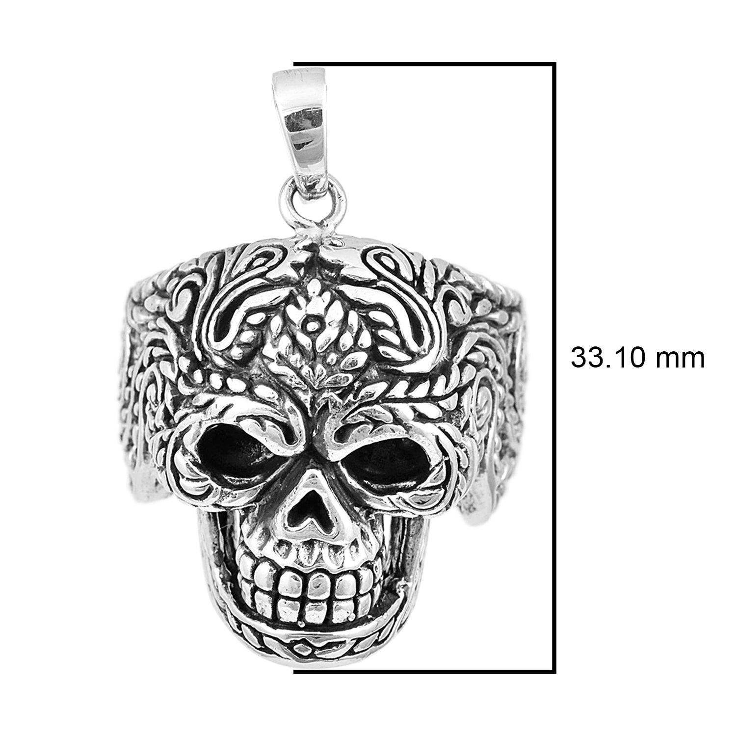 Gothic Skull Style Cocktail Party Biker Pendant Necklace