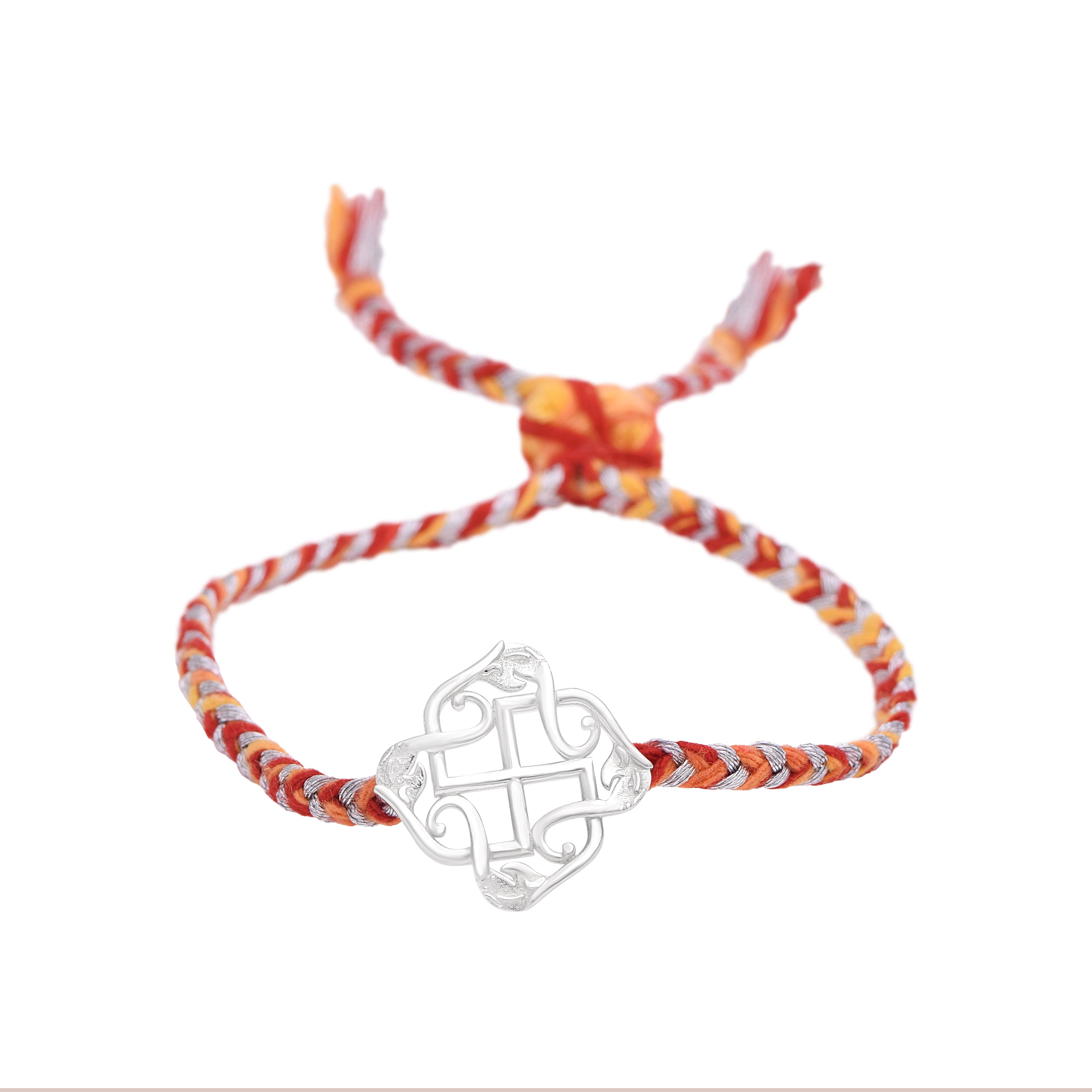 Swastik Traditional Rakhi Bracelet - Sterling Silver
