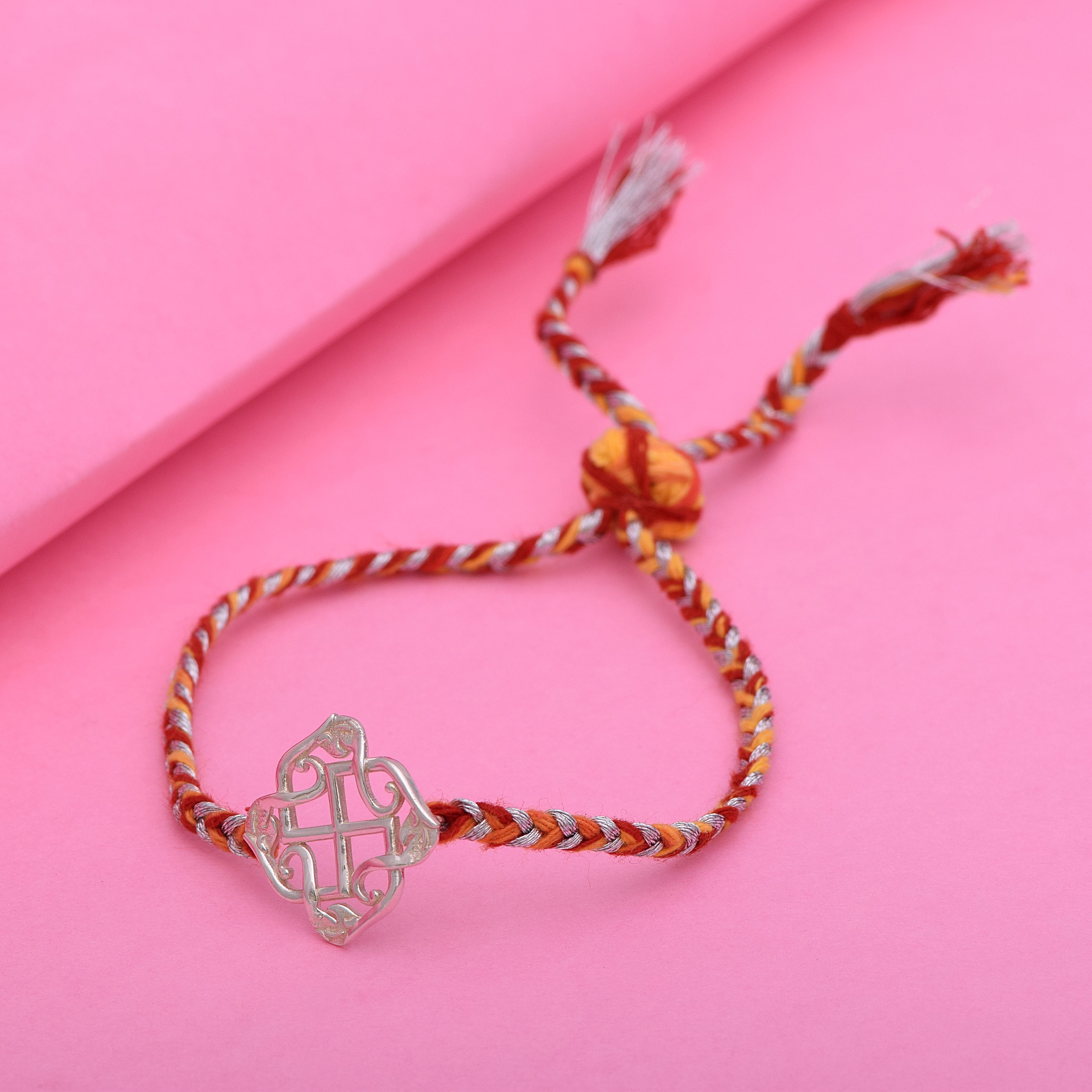 Swastik Traditional Rakhi Bracelet - Sterling Silver