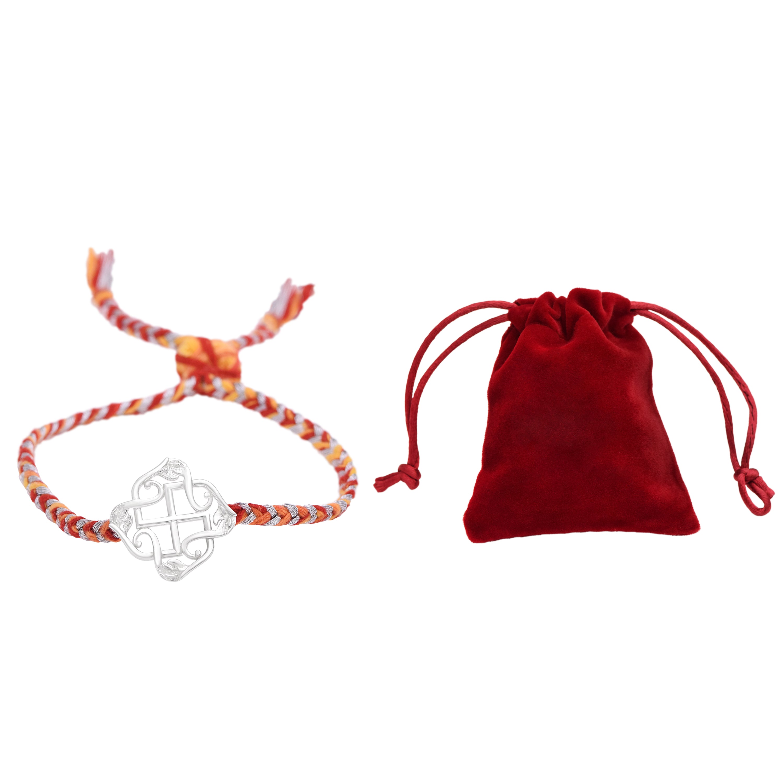 Swastik Traditional Rakhi Bracelet - Sterling Silver