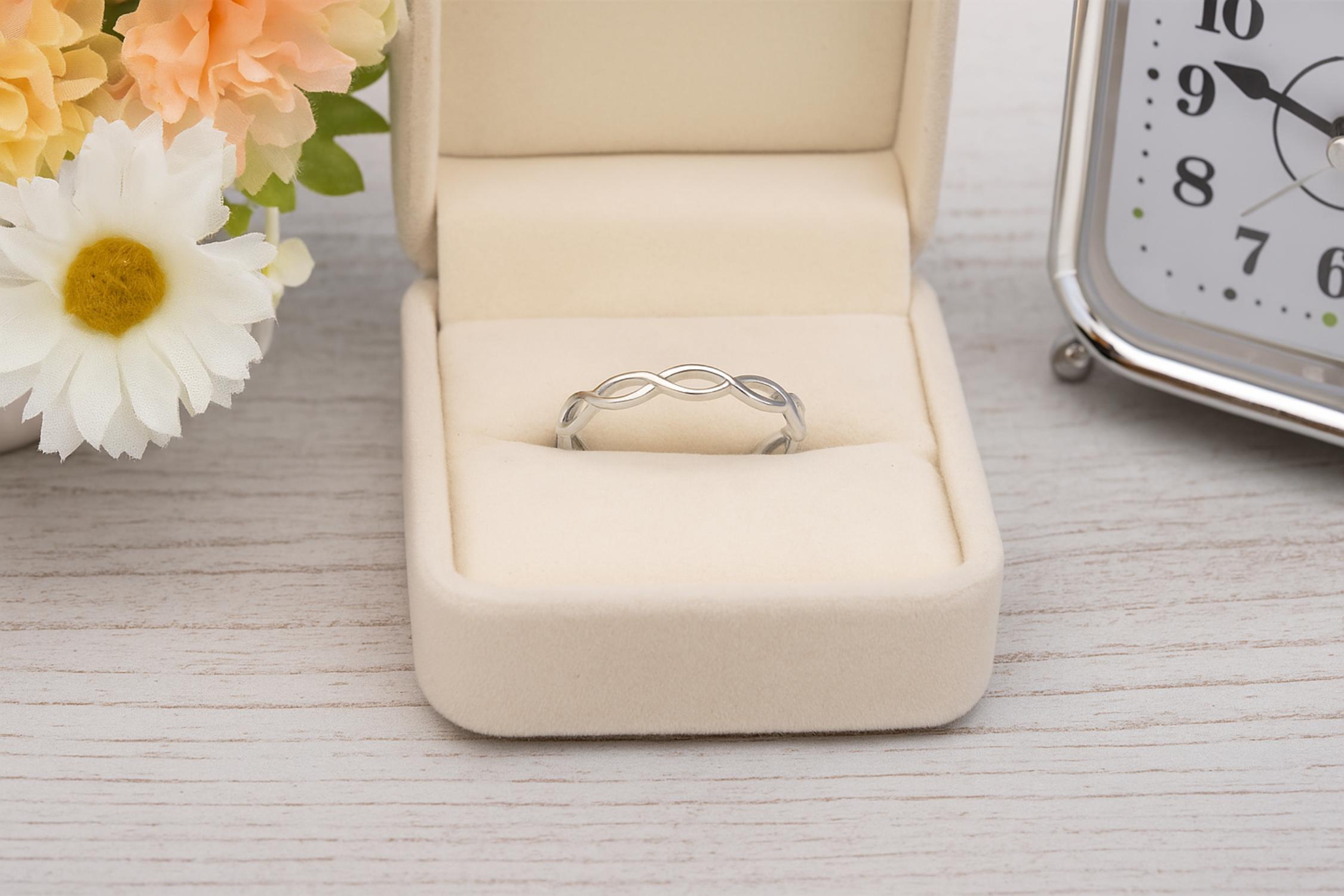 Open Twist Infinity Band Ring-Sterling Silver