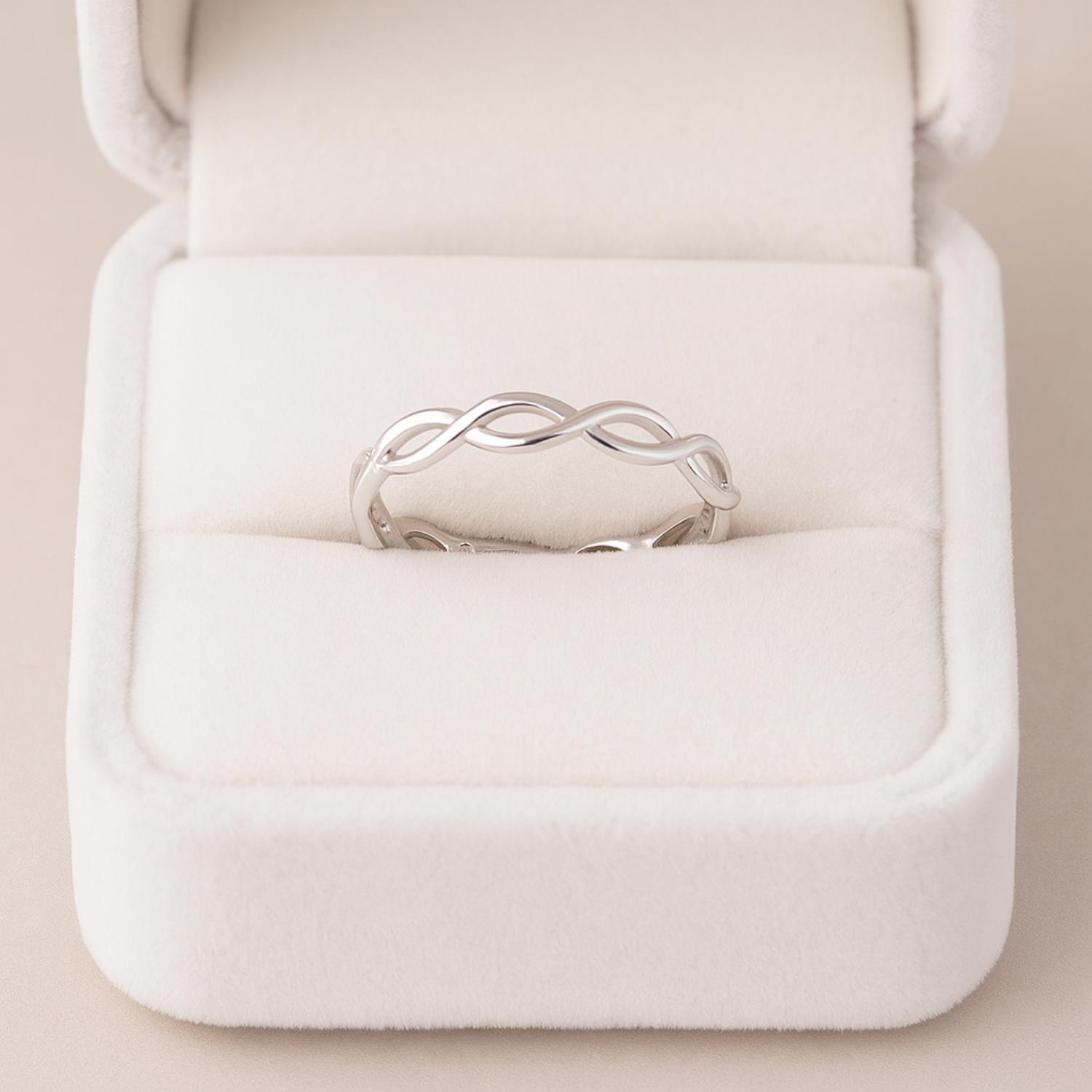 Open Twist Infinity Band Ring-Sterling Silver