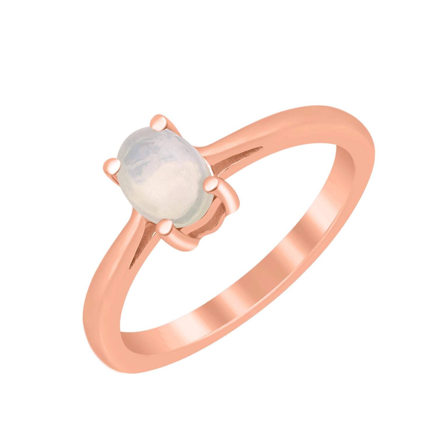 Opal Solitaire Minimalist Classic Ring- Sterling Silver
