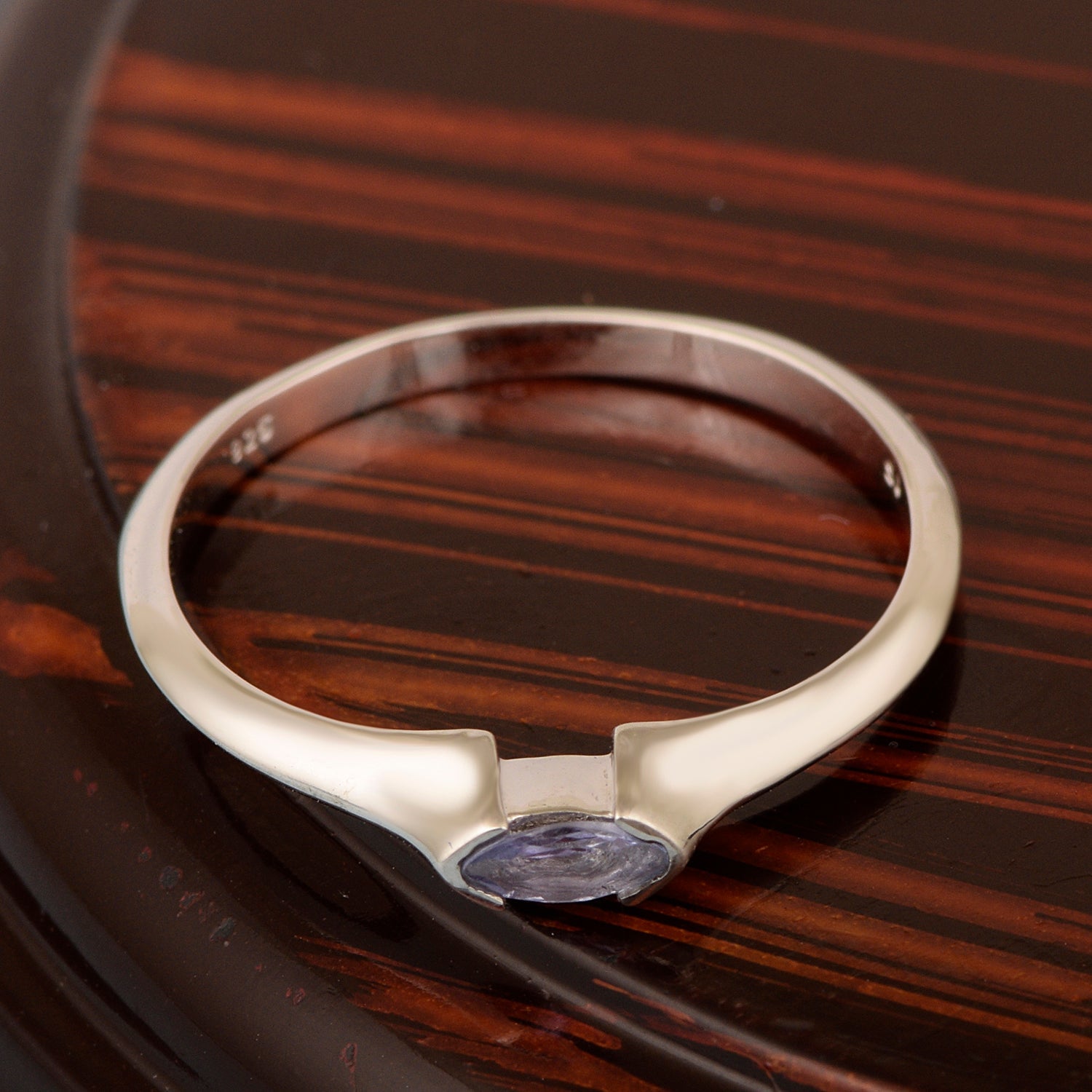 Marquise Cut 0.20 Ctw Tanzanite 925 Sterling Silver Women Wedding Ring - Kimaya INC