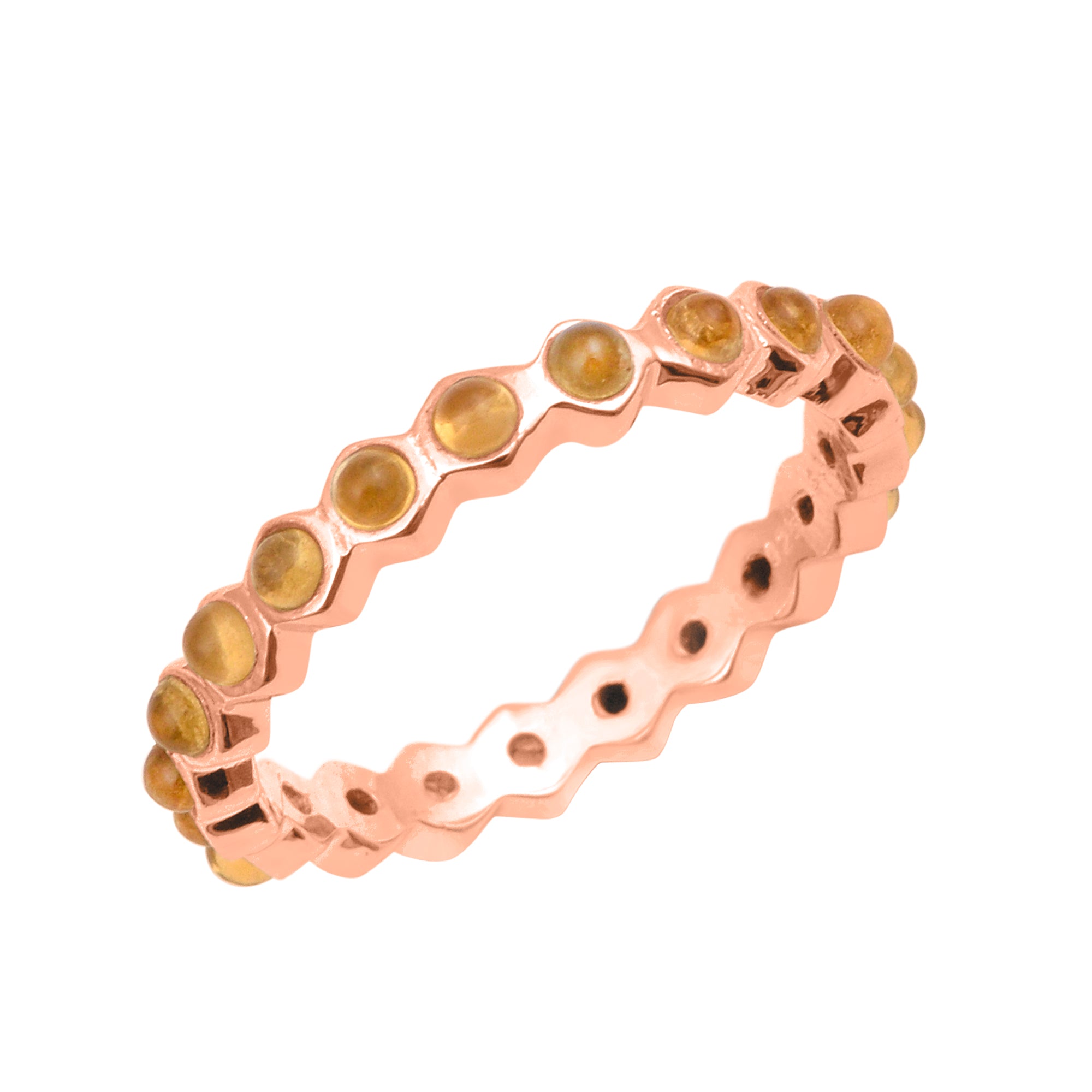 Citrine Full Eternity Ring - Sterling Silver