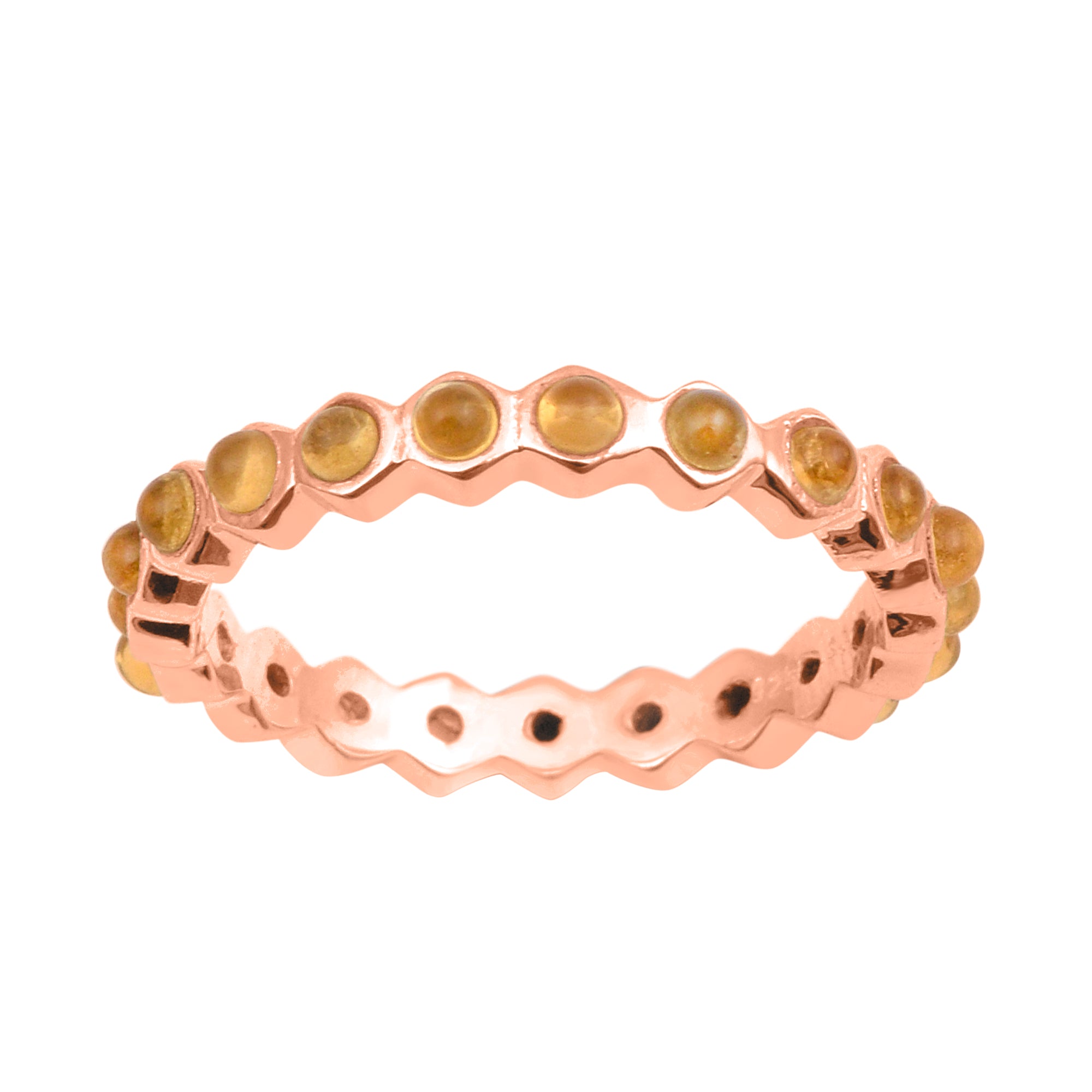 Citrine Full Eternity Ring - Sterling Silver