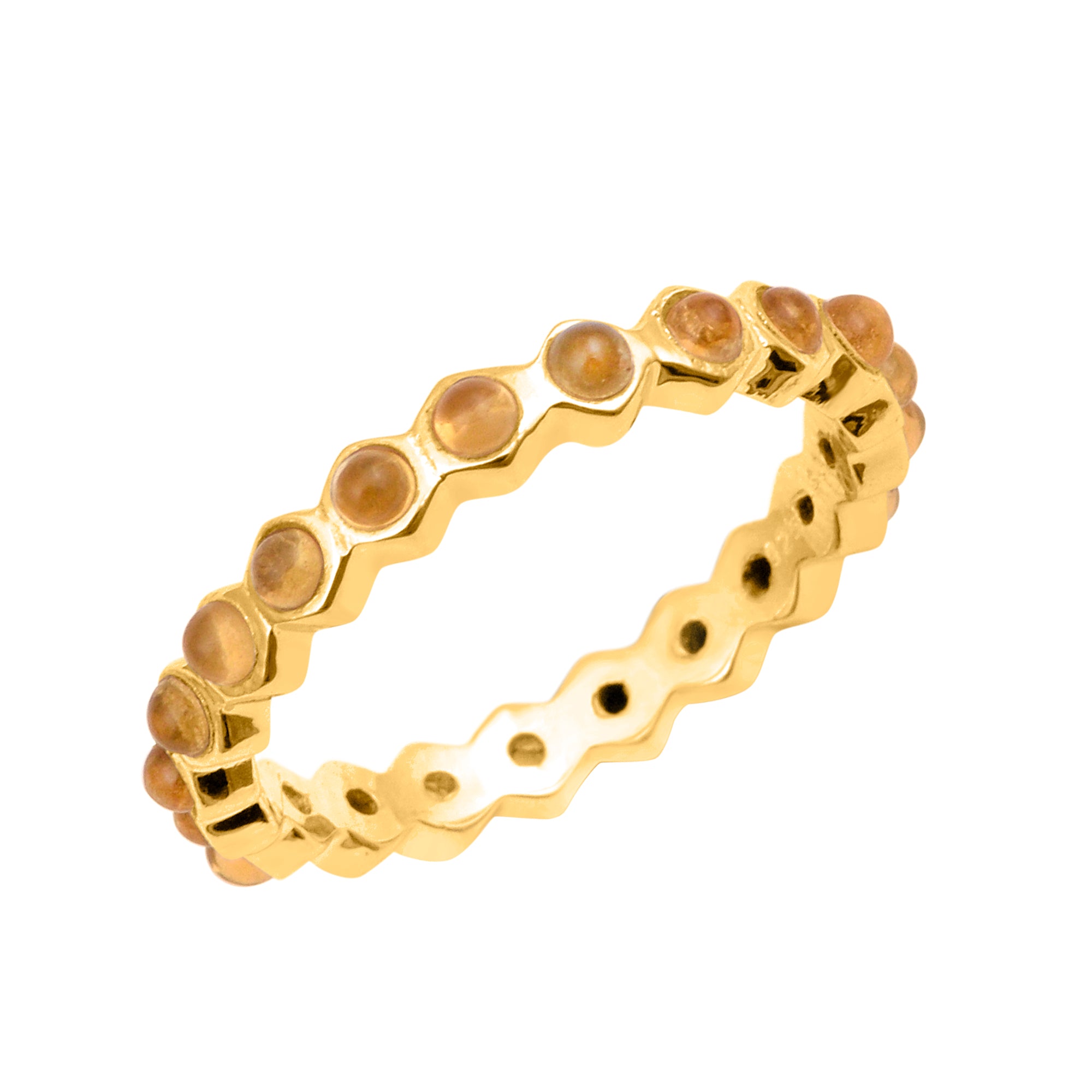 Citrine Full Eternity Ring - Sterling Silver