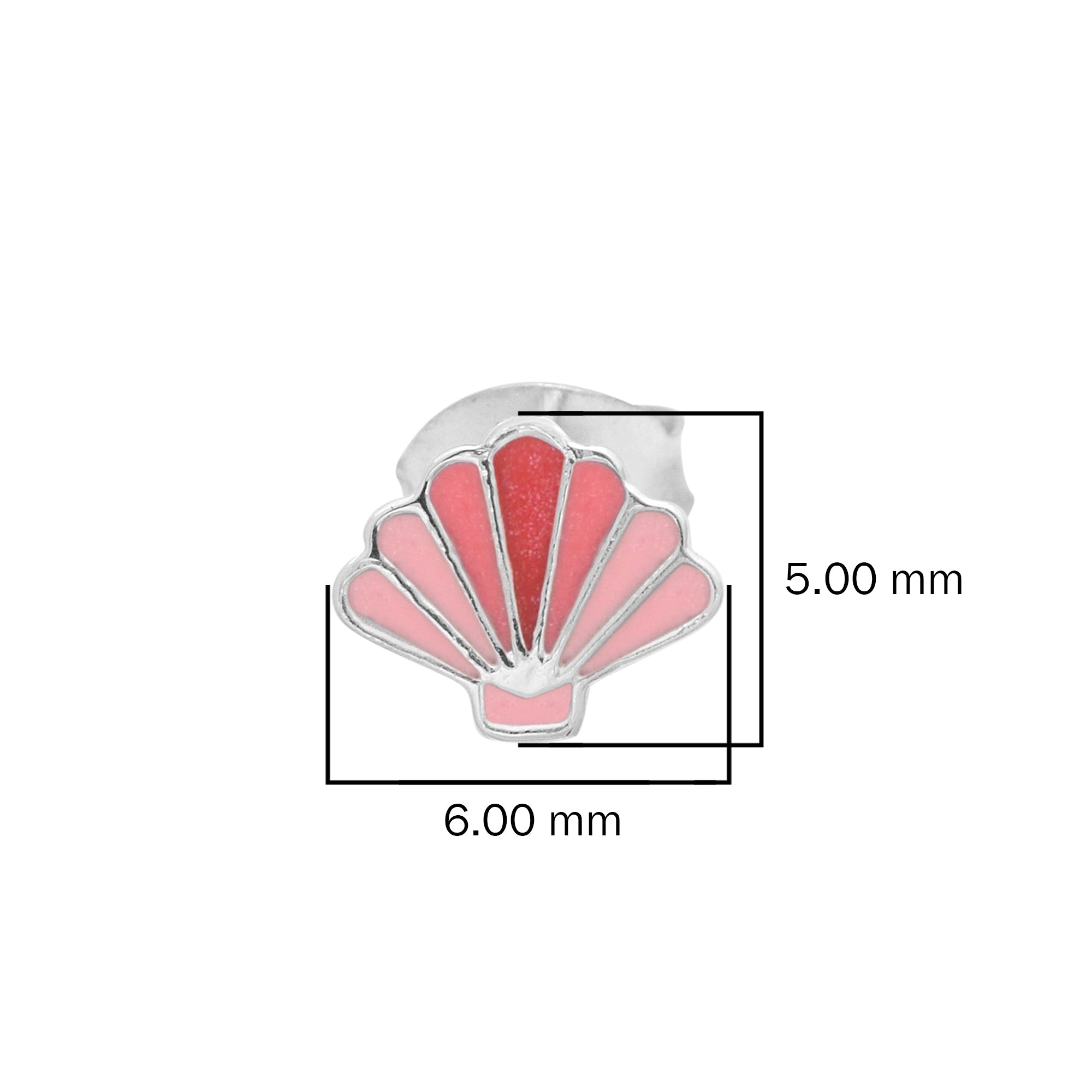 Pink Shell Stud Earring – Sterling Silver