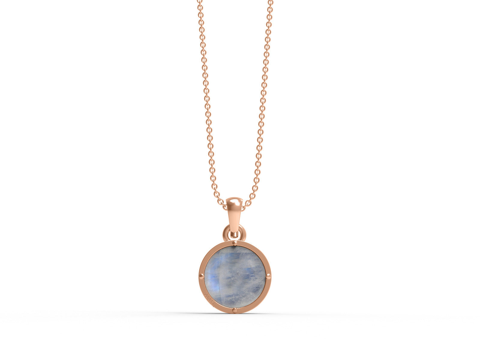 Moonstone Celestial Charm Necklace-Sterling Silver