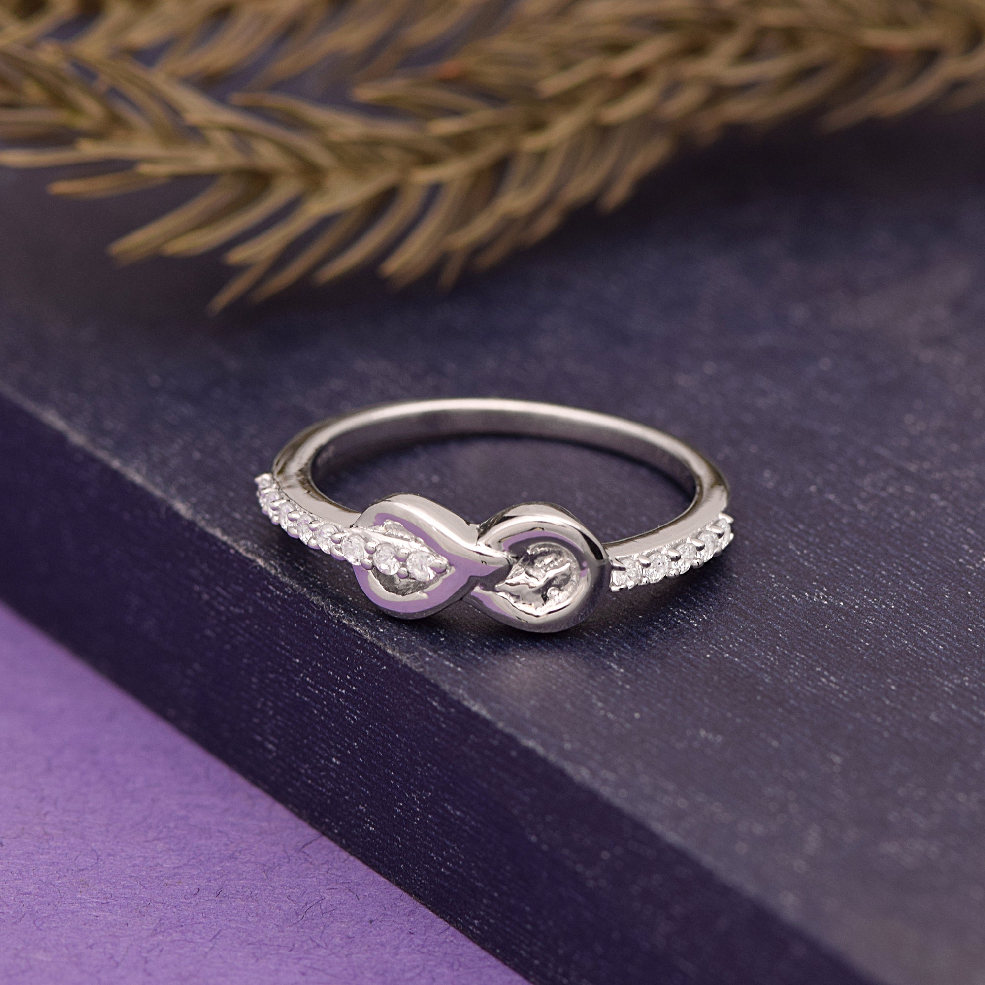 White Cubic Zircon Ring