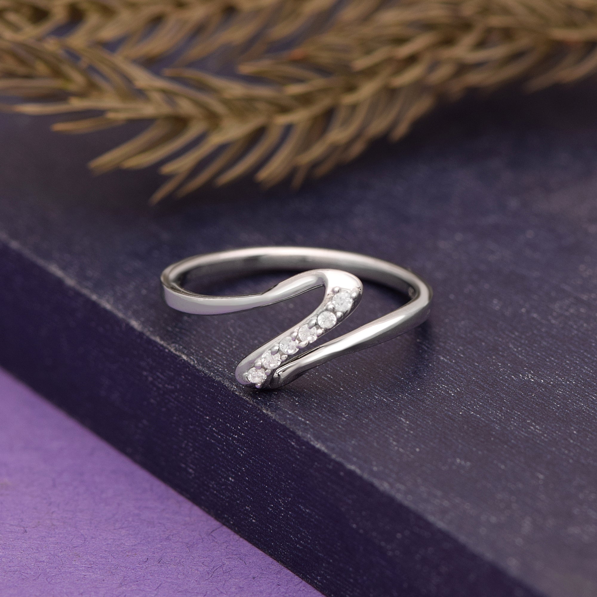 White Cubic Zircon Ring