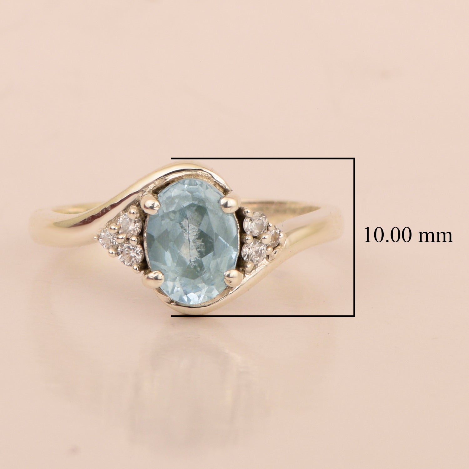 Oval Cut 1.5 Ctw Aquamarine Sterling Silver Solitaire Rings - Kimaya INC