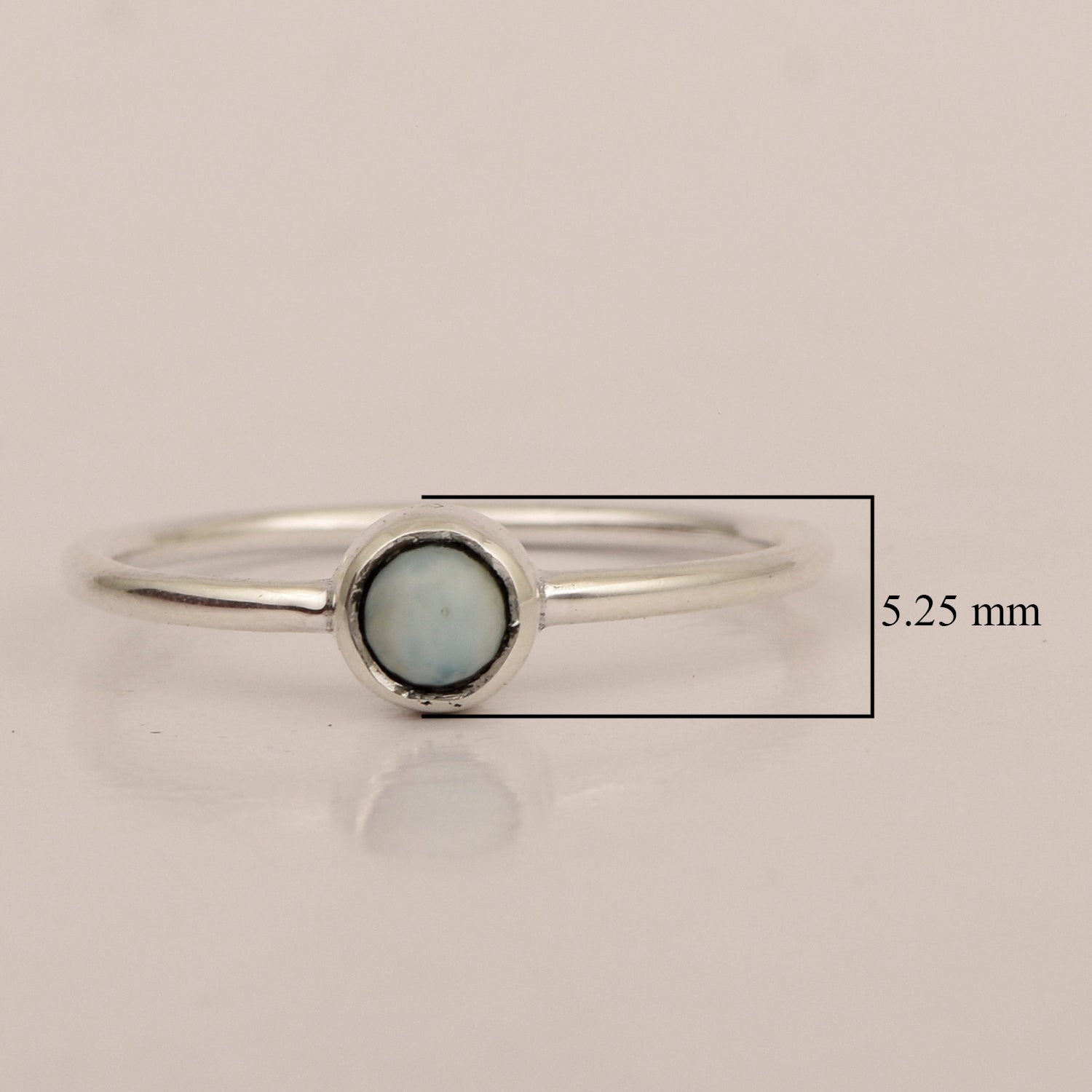 925 Sterling Silver Round 0.20 Ctw Turquoise Women Engagement Ring - Kimaya INC