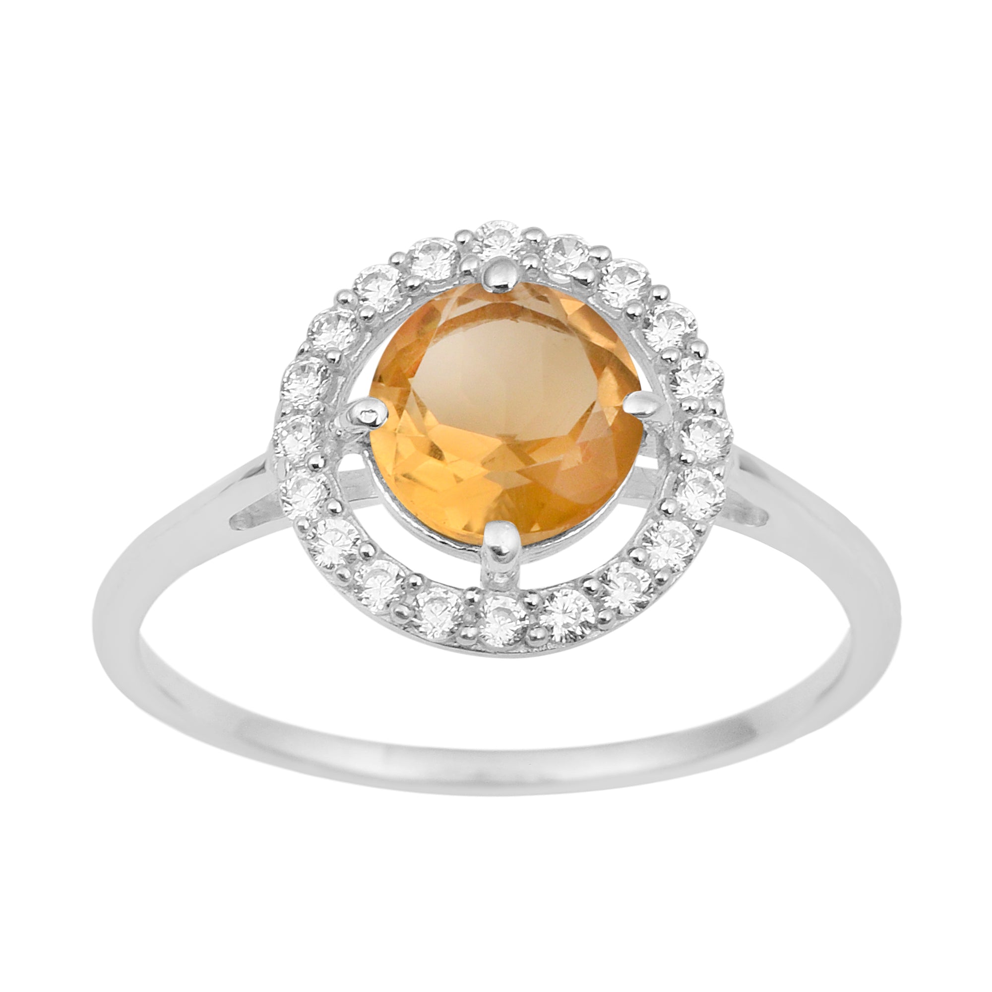 Solid 925 Sterling Silver Oval Cut 1 Ctw Solitaire Citrine Engagement Ring - Kimaya INC