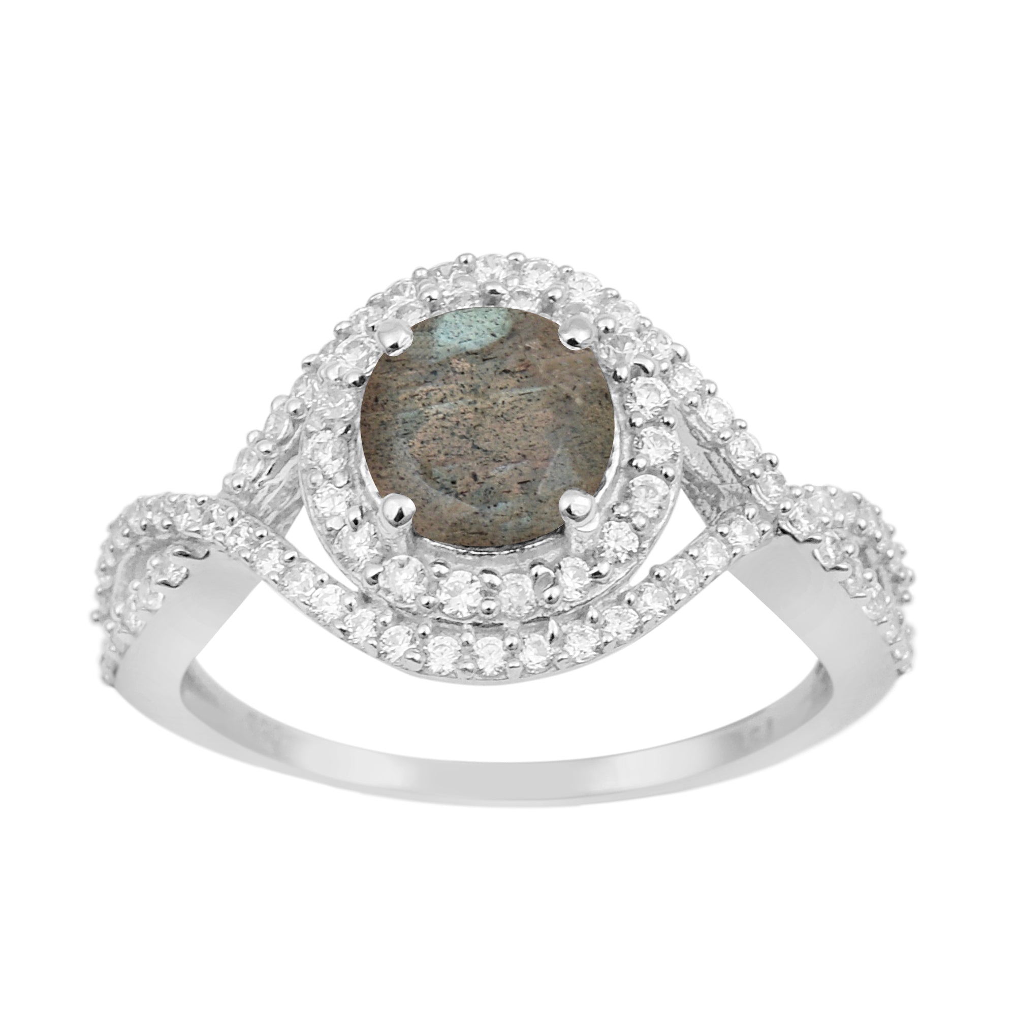 925 Sterling Silver 1.50 Ctw Labradorite Women Wedding Rings - Kimaya INC