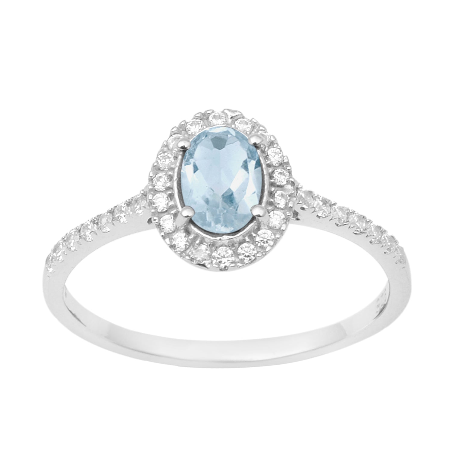 925 Sterling Silver Oval Swiss Blue Topaz Women's Solitaire Ring - Kimaya INC