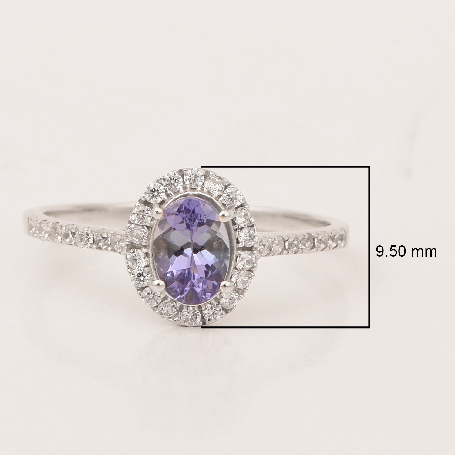 925 Sterling Silver Oval Tanzanite Women's Solitaire Ring - Kimaya INC