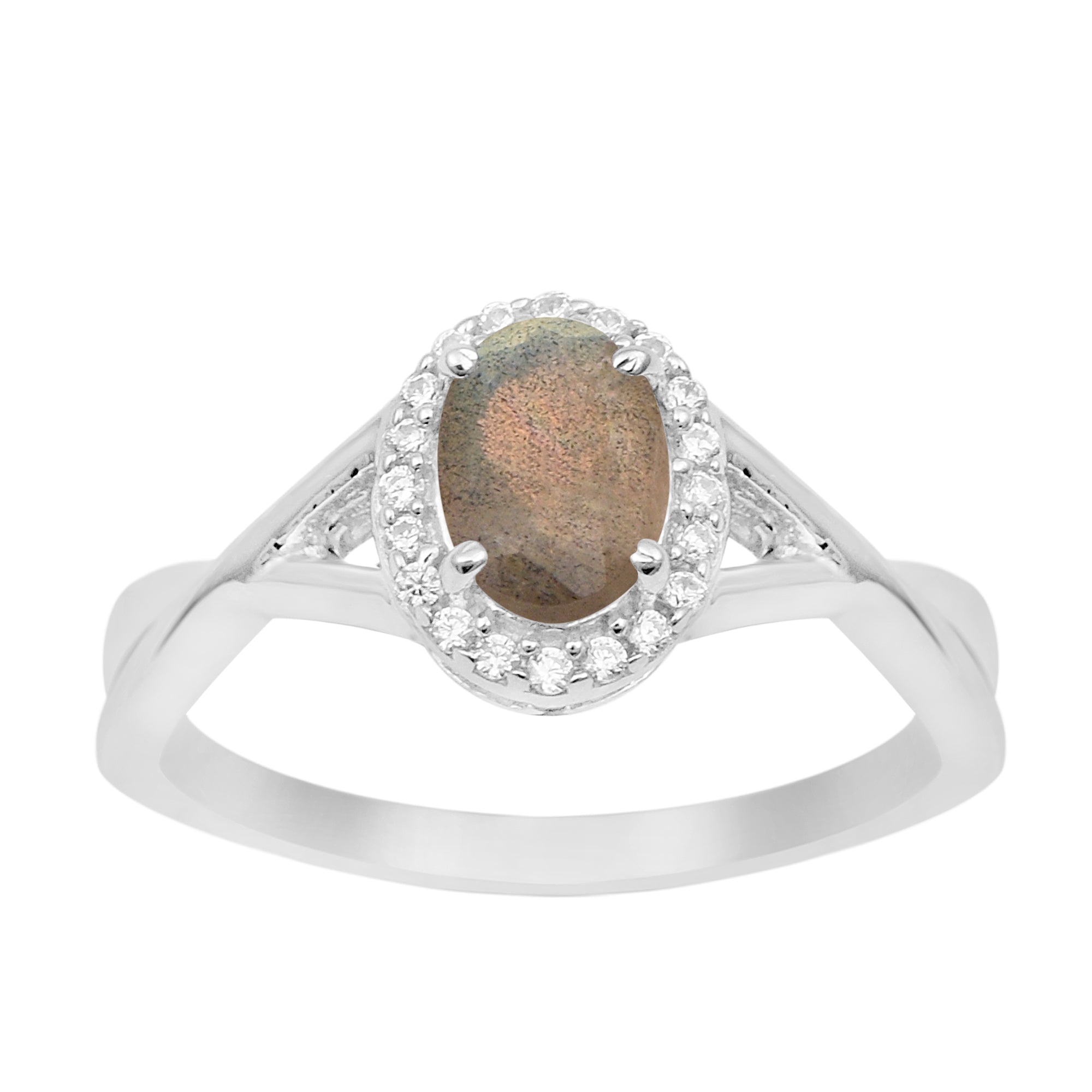 Solitaire Oval 1 Ctw Labradorite Sterling Silver 925 Women Ring - Kimaya INC