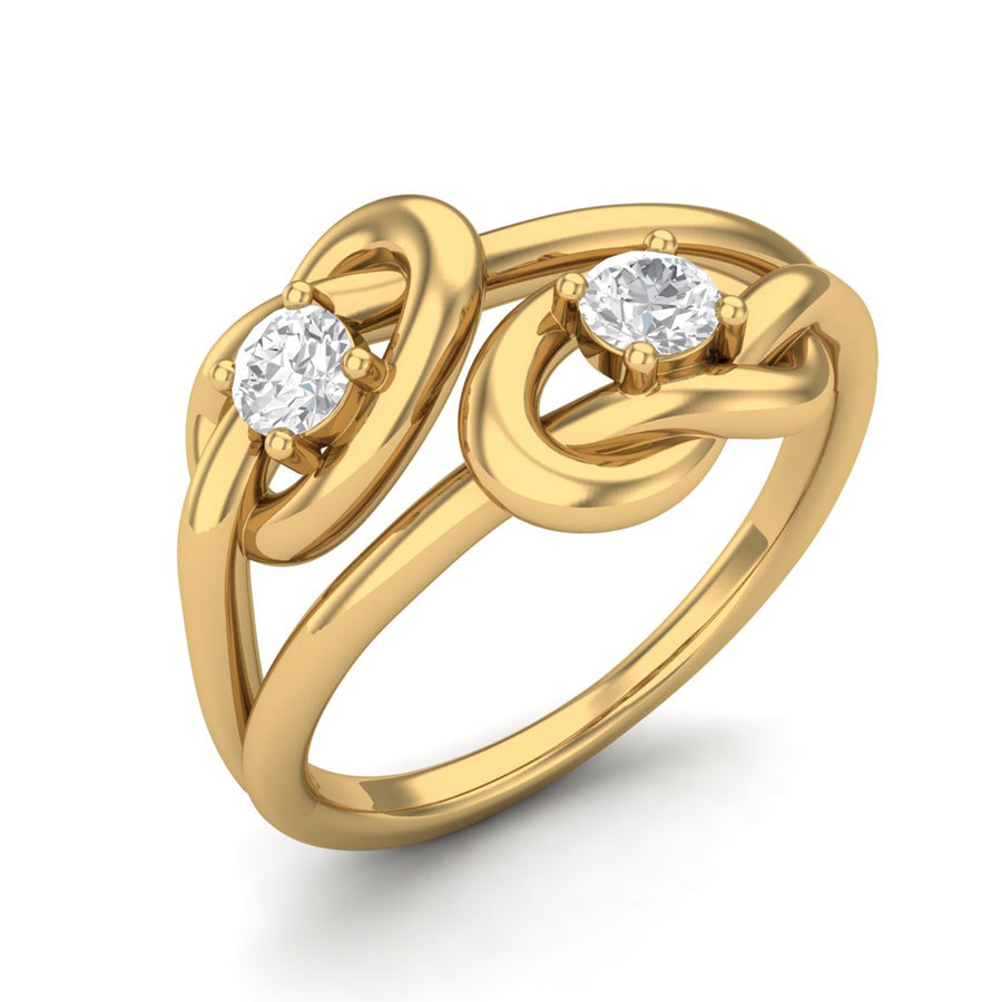 Moissanite Two-Stone Infinity Ring
