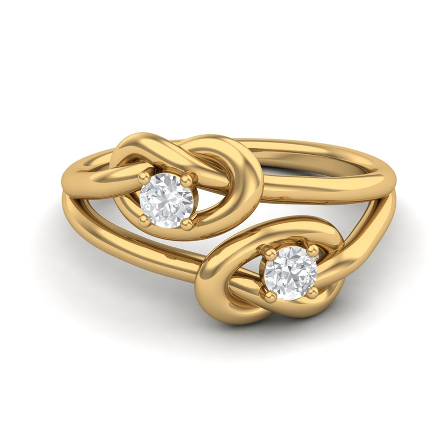 Moissanite Two-Stone Infinity Ring