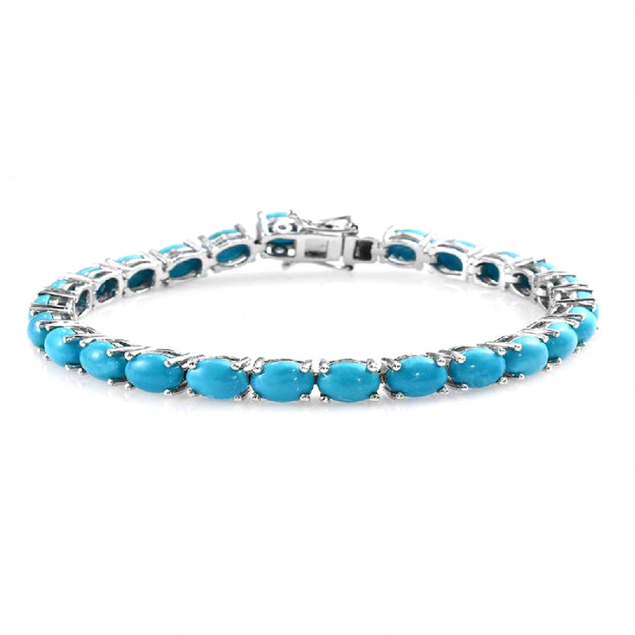 Turquoise Tennis Bracelet – 925 Sterling Silver