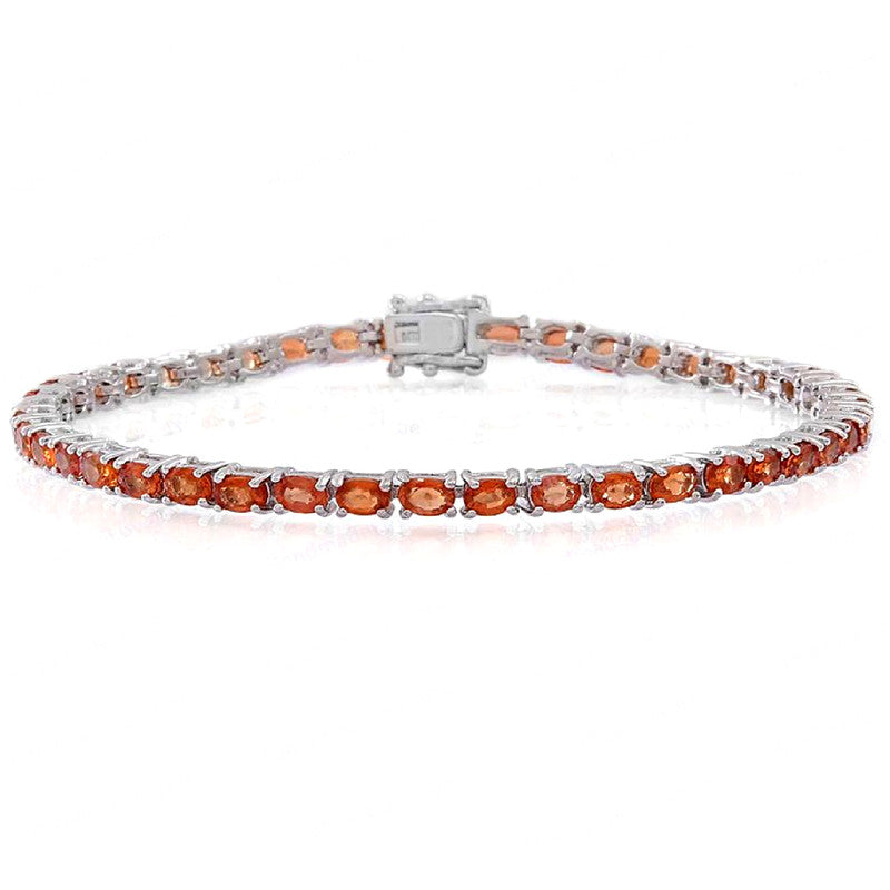 Citrine Tennis Bracelet – 925 Sterling Silver
