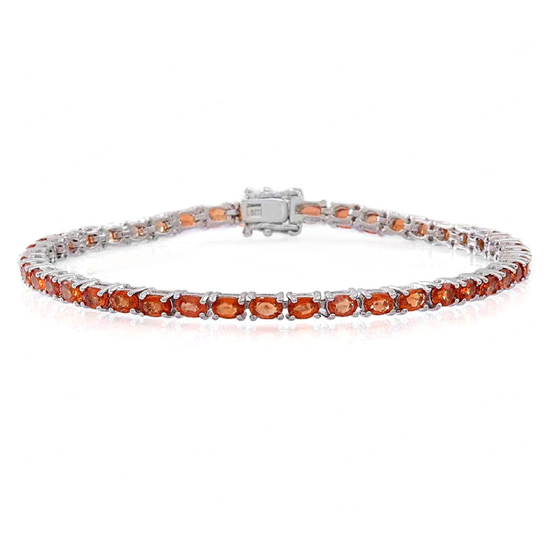Citrine Tennis Bracelet – 925 Sterling Silver