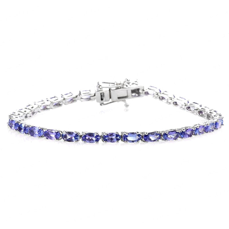 Tanzanite Tennis Bracelet – 925 Sterling Silver