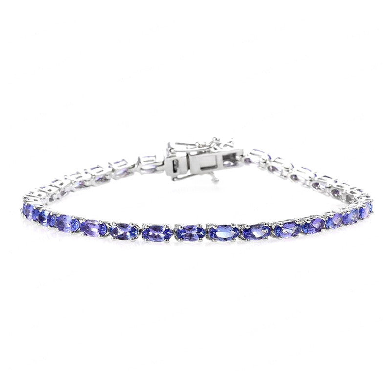 Tanzanite Tennis Bracelet – 925 Sterling Silver