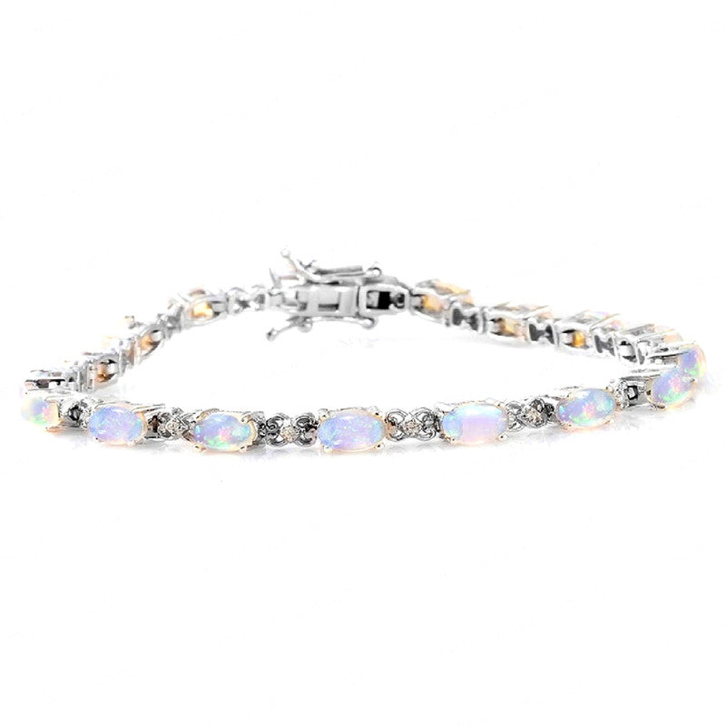 Opal Tennis Bracelet – 925 Sterling Silver
