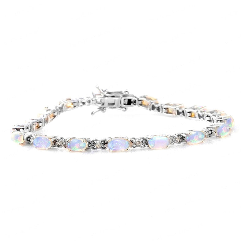 Opal Tennis Bracelet – 925 Sterling Silver