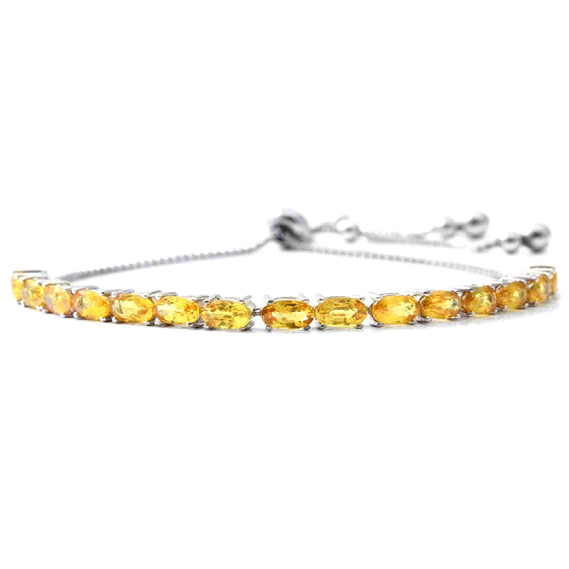 Citrine Tennis Bracelet – 925 Sterling Silver