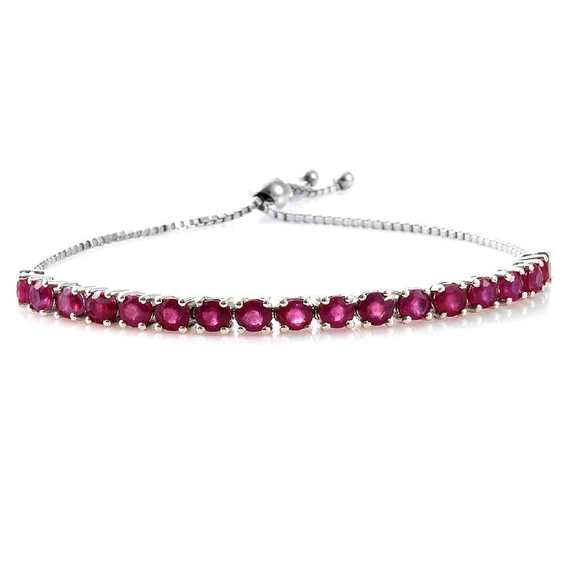 Ruby Tennis Bracelet – 925 Sterling Silver
