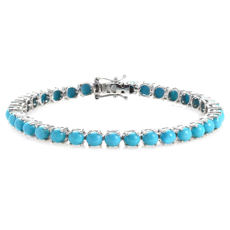 Turquoise Tennis Bracelet – 925 Sterling Silver