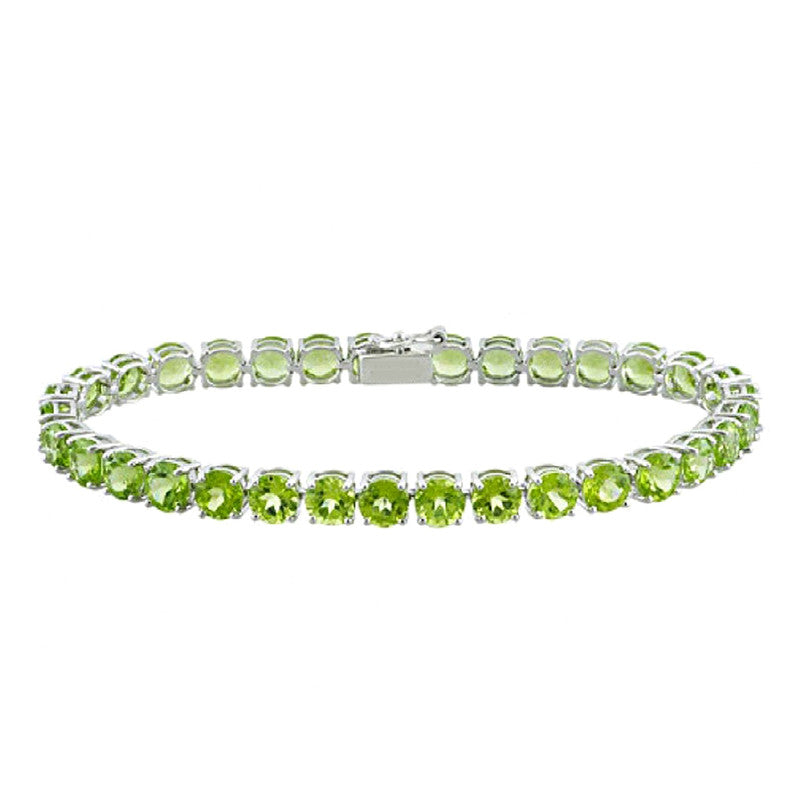 Peridot Tennis Bracelet – 925 Sterling Silver