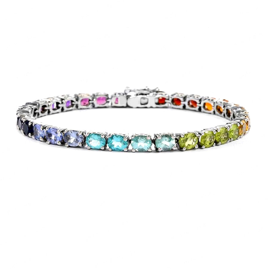 Multi Stone Tennis Bracelet – 925 Sterling Silver