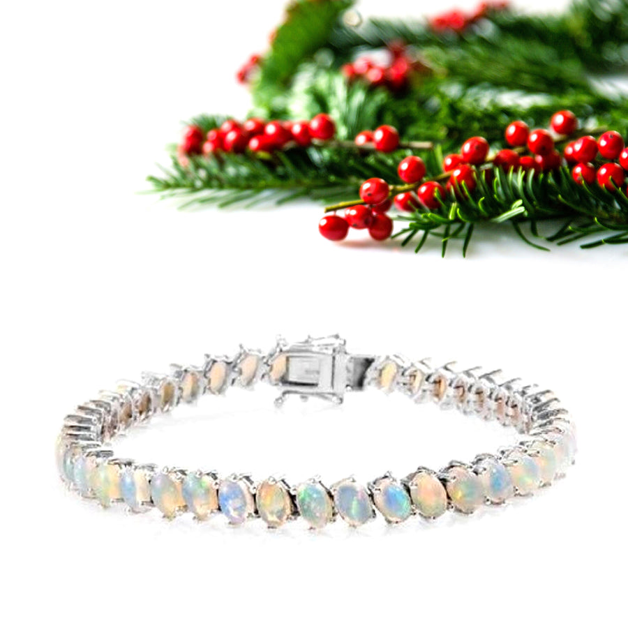 Opal Tennis Bracelet – 925 Sterling Silver