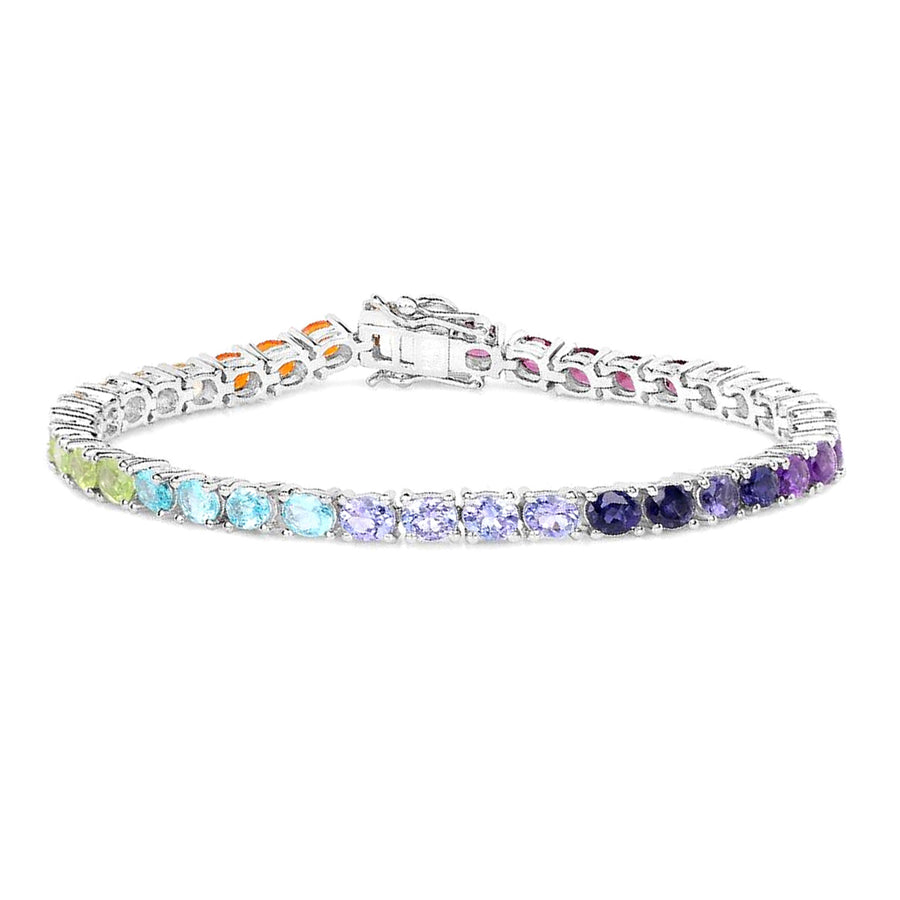 Multi Stone Tennis Bracelet – 925 Sterling Silver