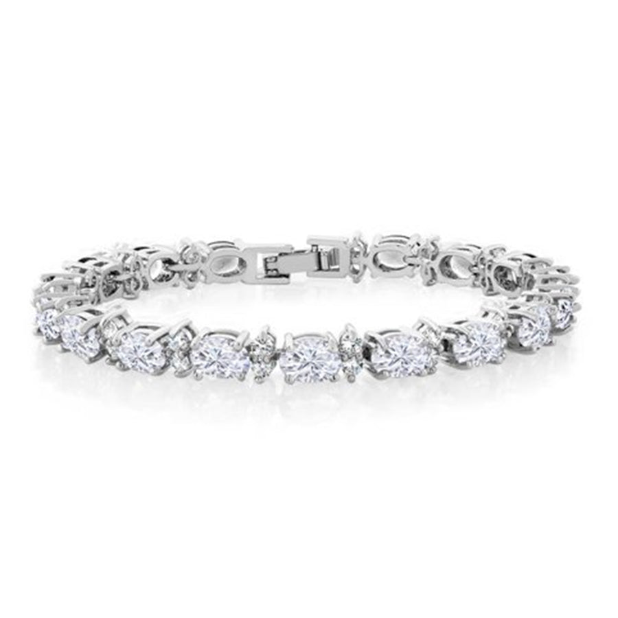 White Cz Tennis Bracelet – 925 Sterling Silver