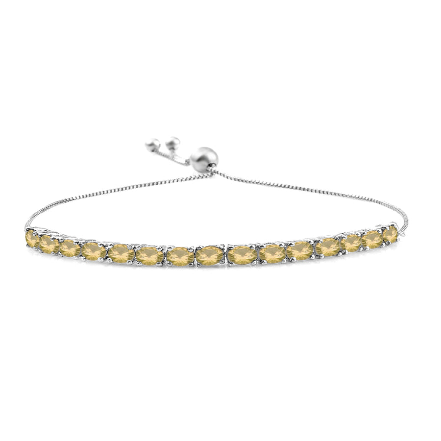 Yellow Cz Tennis Bracelet – 925 Sterling Silver