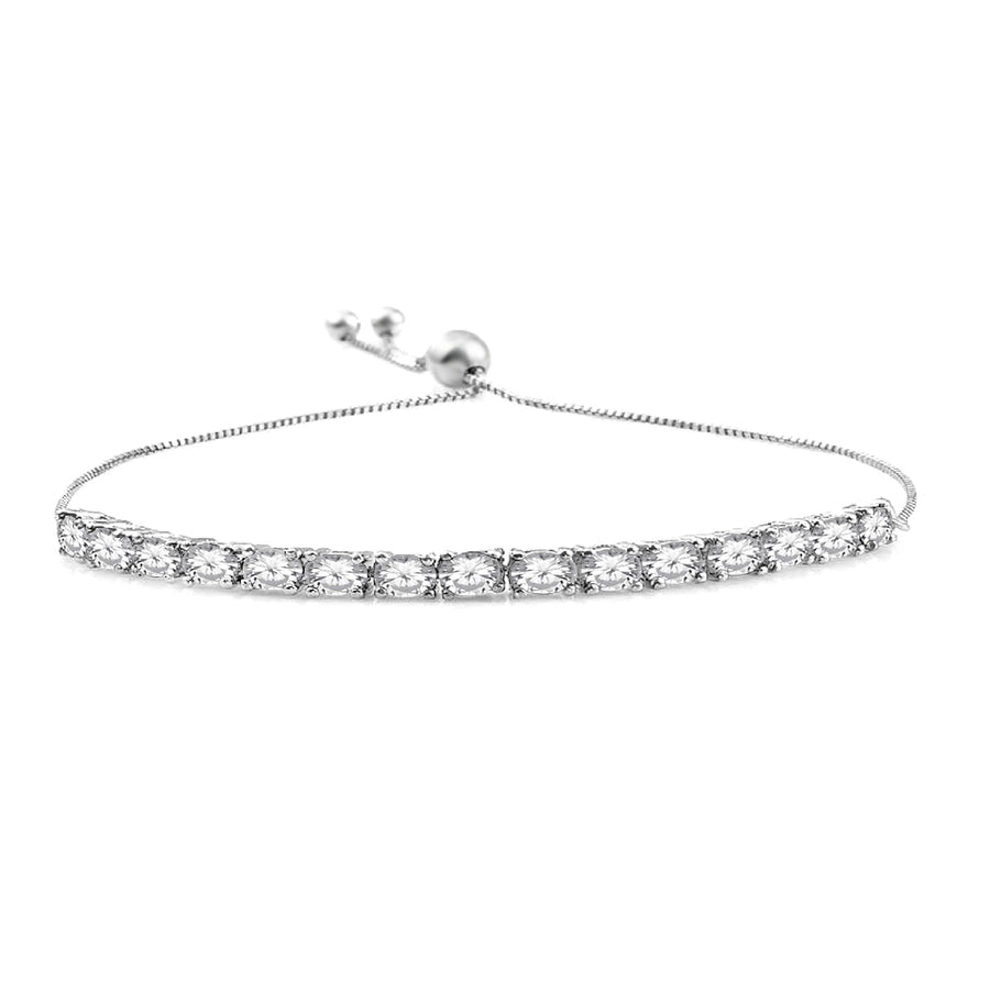 White Topaz Tennis Bracelet – 925 Sterling Silver
