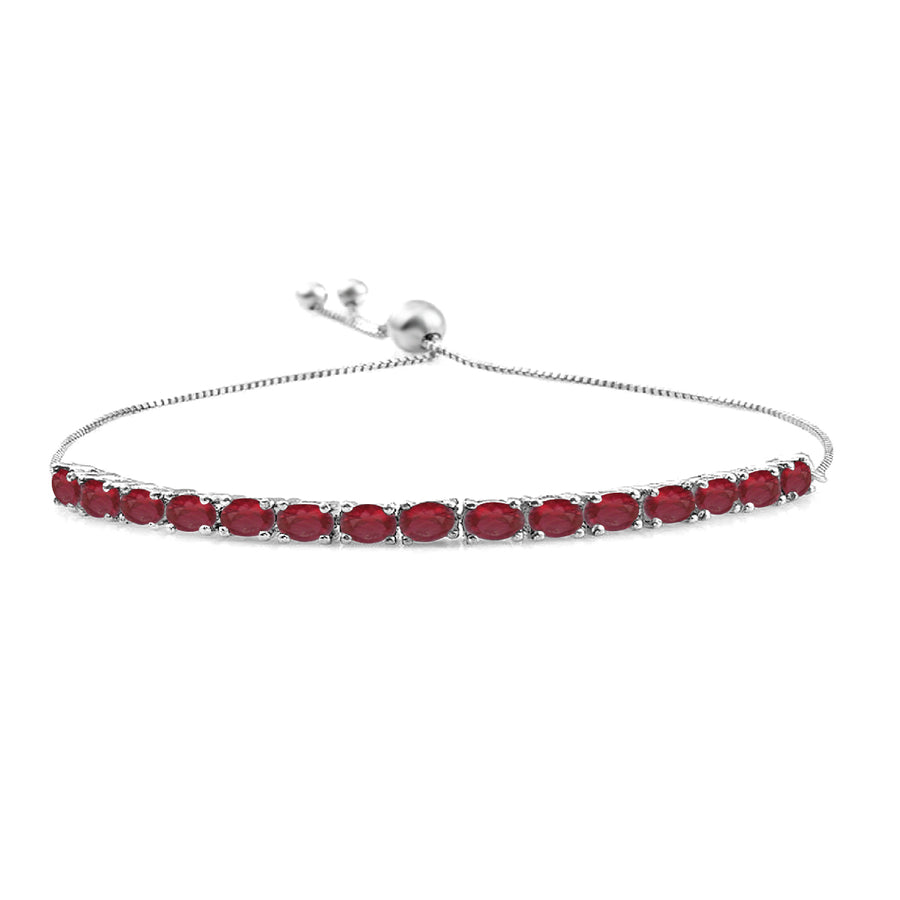 Ruby Tennis Bracelet – 925 Sterling Silver
